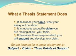 Thesis Statement
